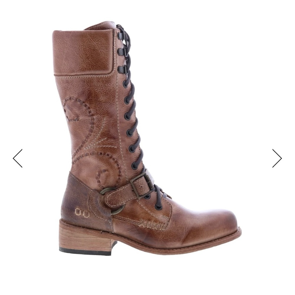 Bed Stu Womens Brown Leather Lace-Up zipper in Boots size 8 EUC